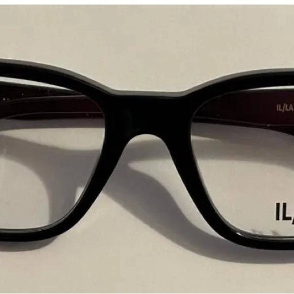 ILLA ILLA Corrado Black A00G  Eyeglass frame With eyeglass case & Cleaning Cloth - Picture 1 of 5